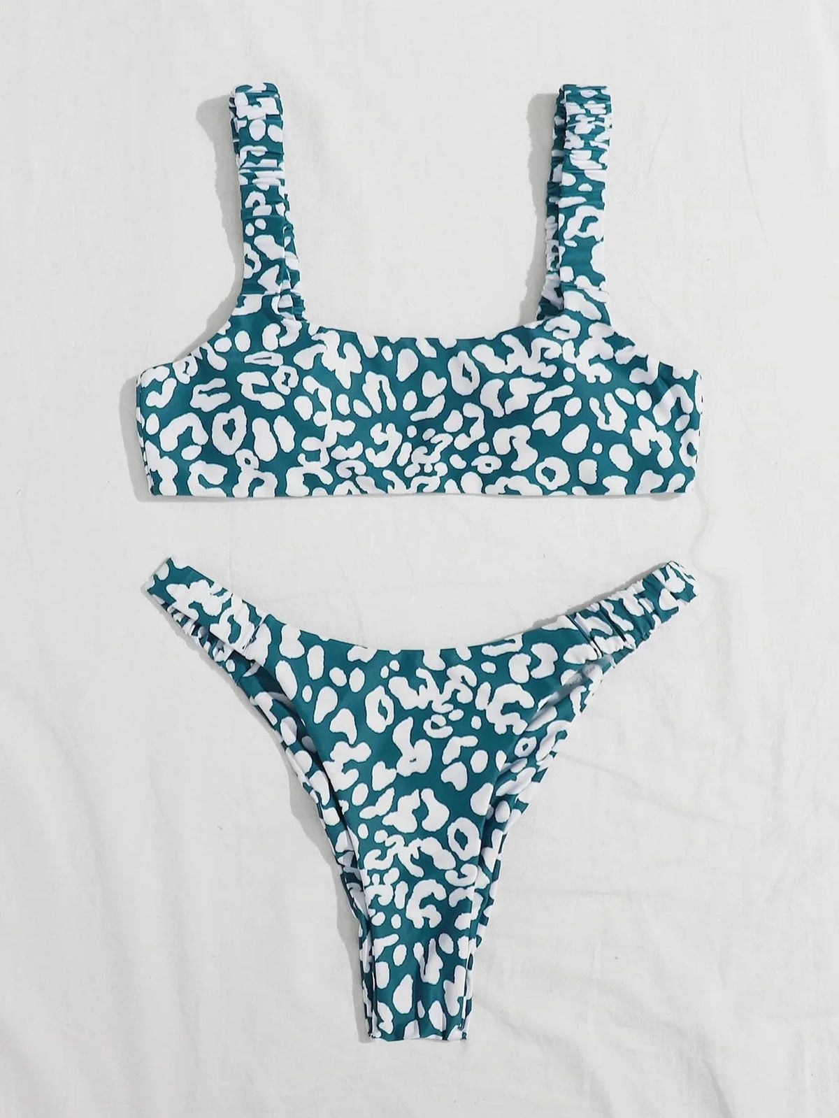 Sexy Micro Bikini Women Orange Leopard Print Push Up Padded Thong Swimsuit Female Cut Out Bathing Suit Swimwear Biquini
