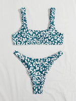 Sexy Micro Bikini Women Orange Leopard Print Push Up Padded Thong Swimsuit Female Cut Out Bathing Suit Swimwear Biquini