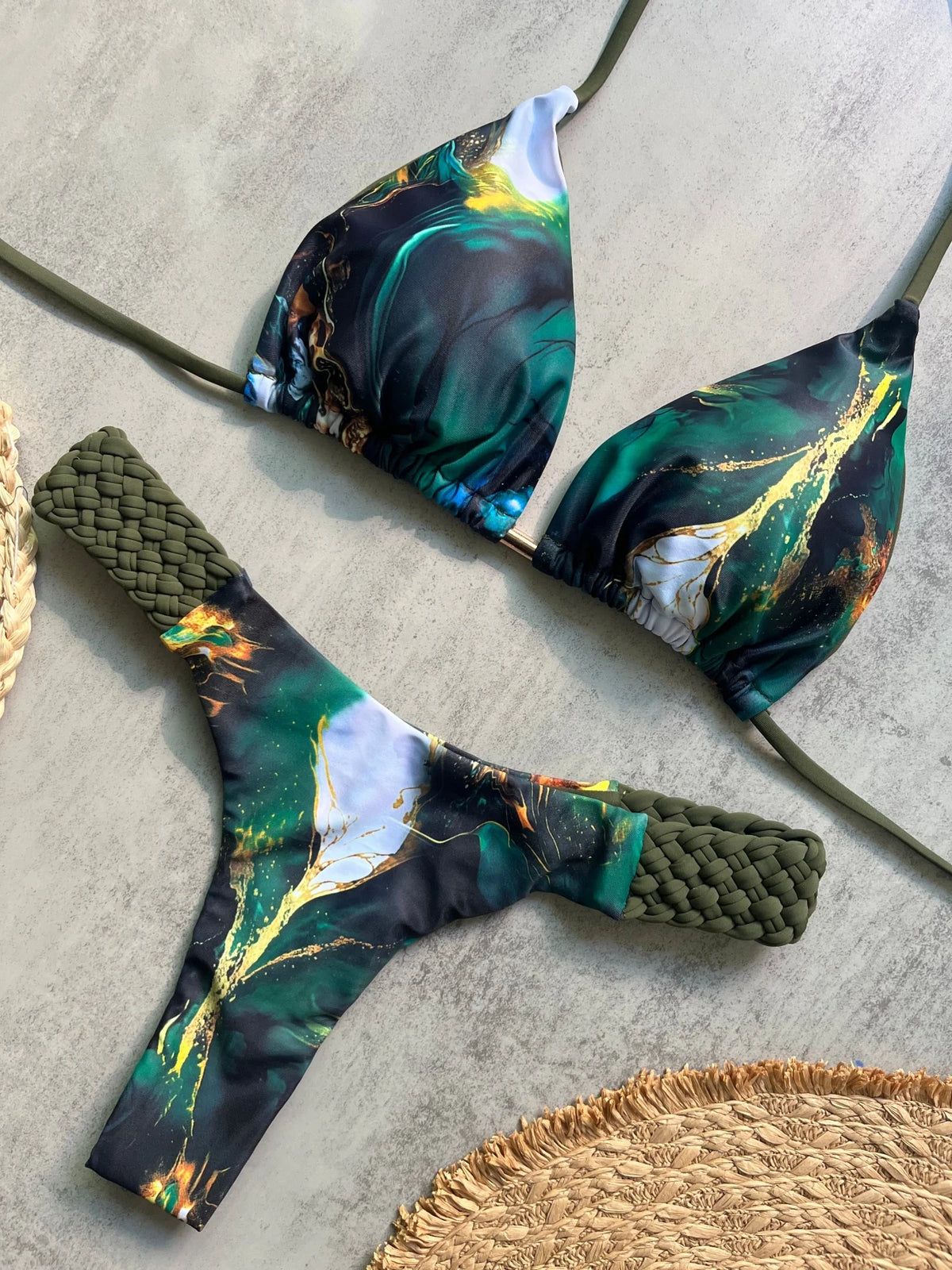Micro Bikini Push Up Women Swimsuits 2026 Sexy Swimwear Brazilian Bikini Set Halter Biquini Swim Suits Print Beachwear Female