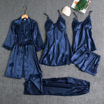 New Style Nightgown Women's Sleepwear Sexy Home Wear Bridesmaid Dress Long Sleeved Plus Size Five Piece Set Hot Selling Bathrobe