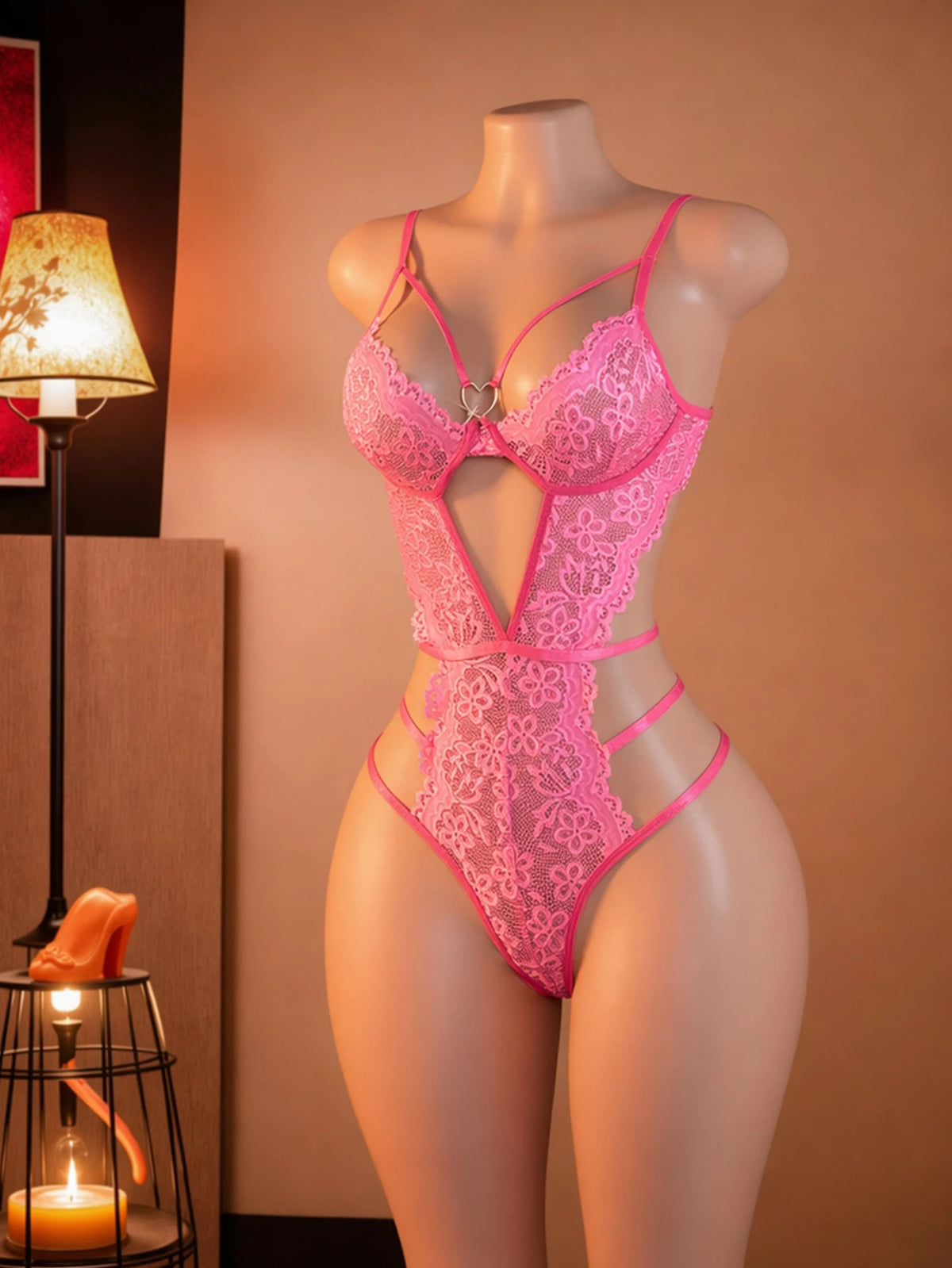 Sexy Bodysuit Lingerie Women Wedding Night Underwear Babydoll Dress Lace Hollow Bra See-through Bodysuit Nighty Exotic Pajamas