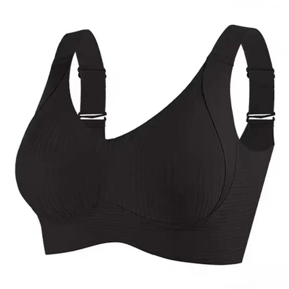 Support Bra Yoga Underwear Wireless Push-Up Bra Natural Lift Seamless Vest Type Straps Wire-Free Full Coverage Bra