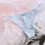 Sexy Pantis Mesh T Pants Thong Cute Transparent Strawberry Cherry Ladies Panties Underwear Low Waist Seamless Lace G-string Wome