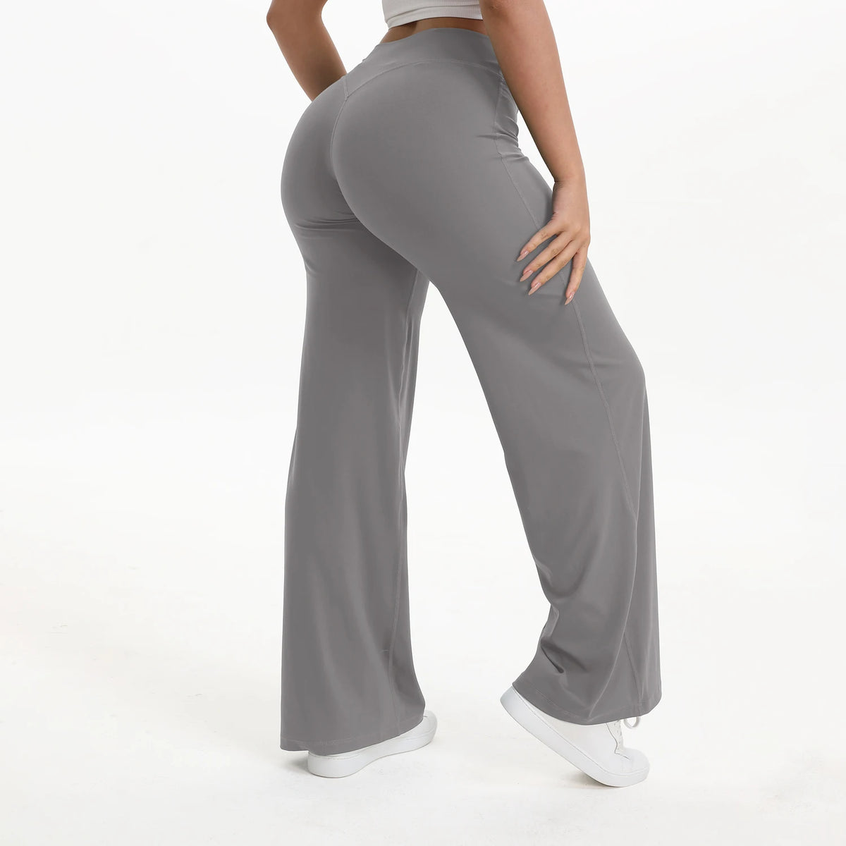 NCLAGEN Naked Feel Straight-leg Pants Gym Clothes Woman Sportswear Fitness Workout Leggings Yoga Softmotion Wide-leg Trousers
