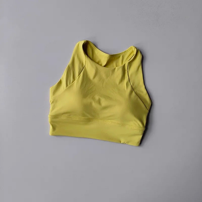 Women's Professional Shock-Absorbing Yoga Sports Vest One-Piece Gathering Sports Bra Running Collection with Breast Support