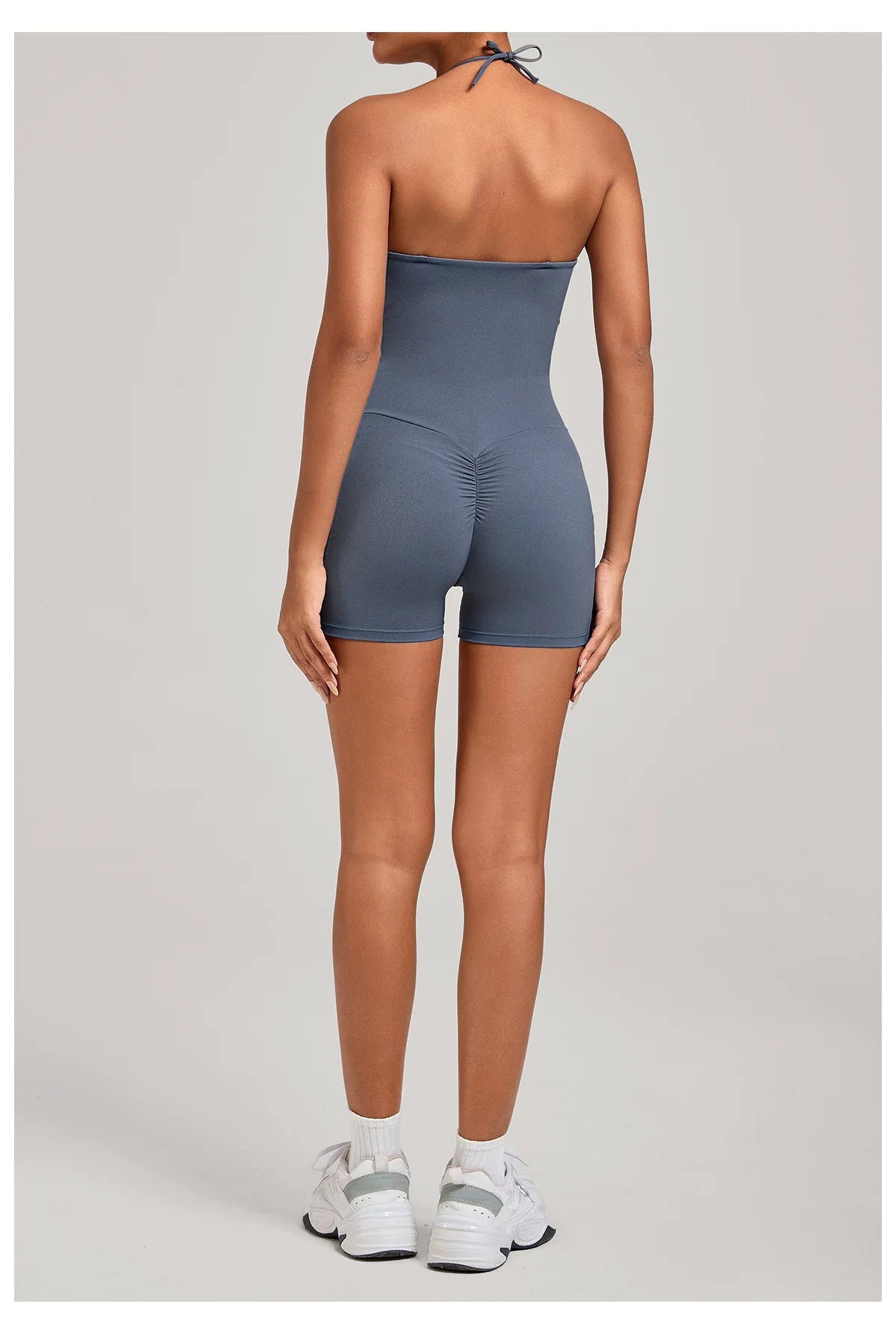 Outdoor Backless Yoga One Piece Suit Women Multiple Wearing Methods Sleeveless Slim Fit Pocket Stretch Sports Fitness Jumpsuit