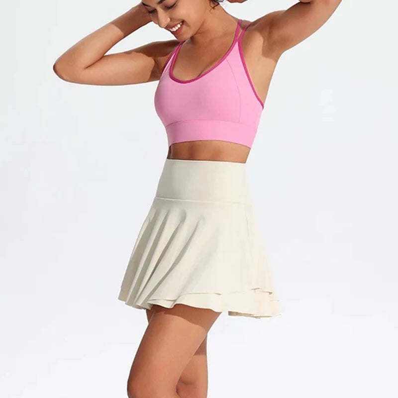 Women's Beautiful Back Contrasting Sports Bra Integrated Buckle Yoga Top Fitness Bra Supportive Active Wear