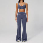Fitness Suit 2PCS Yoga Set Women's Tracksuit Sports Outfits Gym Running Push Up Sportswear Legging Athletic Wear Workout Clothes