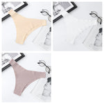 3Pcs/Set Women Ice Silk Panties V-Waist Low Rise Briefs Seamless Underwear Female Quick-Drying Underpants Sexy Lingerie S-L