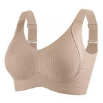 Support Bra Yoga Underwear Wireless Push-Up Bra Natural Lift Seamless Vest Type Straps Wire-Free Full Coverage Bra