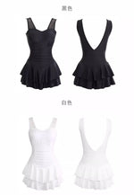 New One-piece Solid Color Swimsuit with Exposed Back and Sexy Suspender for Slimming Beach Hot Spring and Beach Women's Swimsuit