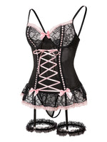 Women's Sexy Lingerie Lace Bra Set Erotic Underwear Set Bralette Bra and Panty Garter Set Sex Hot Erotic Sleepwear