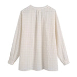 Foridol Embriodery Lace Cotton Blouse Shirt Women V Neck Vintage Hollow Out Tops Autumn Winter Casual Office Ladies Blouse Blusa