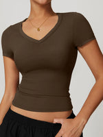 Gym running short sleeved t-shirt fitness bra yoga sportswear women's vest sports top
