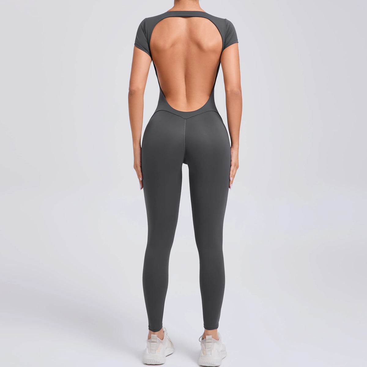 One-piece Yoga Padded Backless Suit Female Rompers Quick Dry Yoga Clothing Workout Bodysuits Scrunch Sports Jumpsuit Women