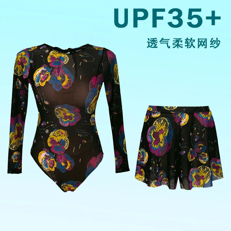 New Long Sleeve Swimsuit Women Swimwear 2026 Sexy Bikinis Female Biquini Patchwork Swimming Suits Surf Bodysuit Beachwear