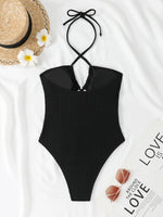 2026 Sexy Halter Swimsuit One Piece Hollow Swimwear Women Bathers Bathing Swimming Swim Suit Female Beachwear