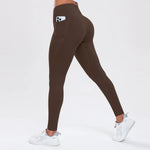 Women Butt Lifting Fitness Leggings With Pockets Tummy Control Sports Pant High Waist Fitness Tights Gym Clothing Sportswer