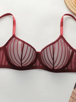 Women's Sexy Embroidered Lace Underwear With Steel Rims Push Up Breathable And Comfortable Close Fitting Underwear Set YS2864