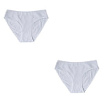 2Pcs/Set Cotton Panties Women Low Rise Underwear Solid Color Comfort Breathable Briefs Sexy Lingerire M-XL Seamless Intimates