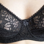 Large Size Bras For Women Flower-Dotted Unlined Underwire Female Underwear Lace Sexy Lingerie Top B C D DD E F Cup