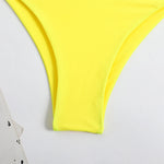 2026 V Neck Two Piece Solid Bikini Back String Women Swimwear Female Swimsuit Bathers Bathing Swimming Suit Beachwear Summer