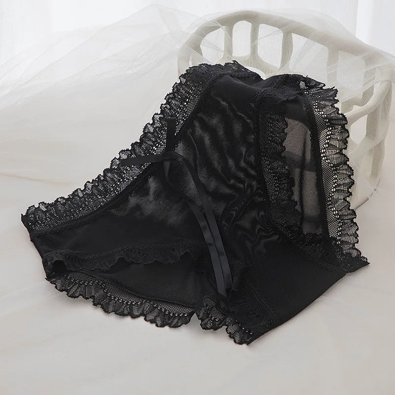 1Pcs Sexy Lace Panties Cotton Women's Underwear Fashion Invisible Comfort Briefs Mid Waist Seamless Underwear Lingerie L-XL