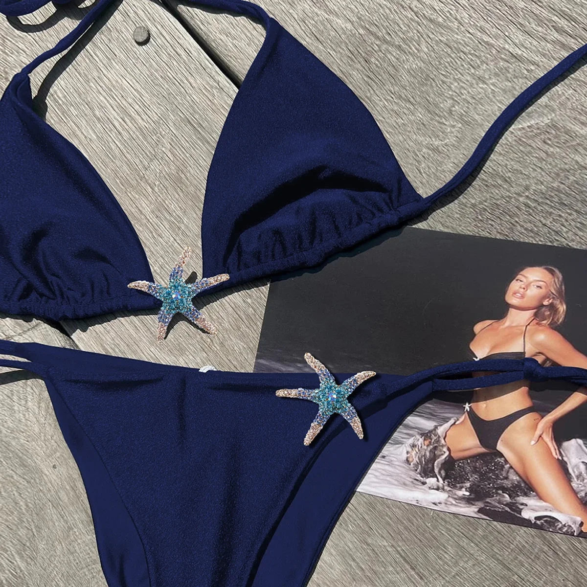 Sexy Bikini 2025 Swimsuit Women Swimwear Halter Bikinis Set Push Up Bathing Suit Solid Swimming Suit Biquini Female