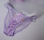 MOYISU Luxury Chinese Style Pure Desire Girl Bra Thin Triangle Cup Purple Embroidery Light Luxury Silk Sexy Lace Underwear Set