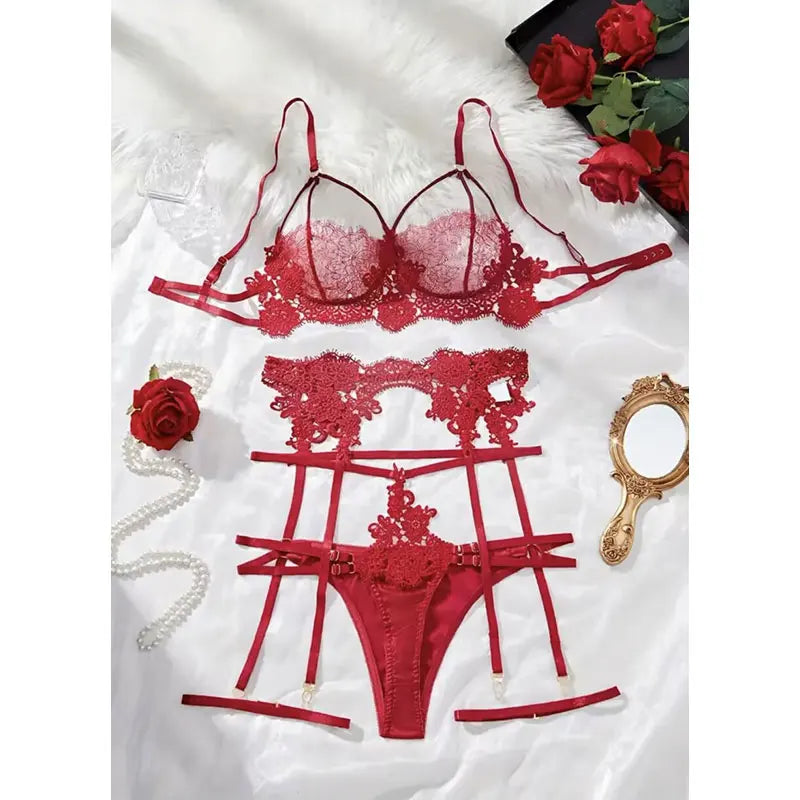 Lingeries Sets Ultra Sexy Bra Secret Lingeries Women Transparent Bra + Brief Underwear Erotic Set Intimates Sexy Hot Sexy Adult