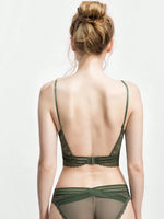 French Invisible Underwear Women wire Free bralette Thin backless Lingerie U-shaped Large low Open Back Beauty Bra
