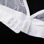 Toucheart 5-Pieces Erotic Lingerie Sexy Hip Skirt For Women Mesh Patchwork Hollow Out See-Through Lure Garters Underwear Suit