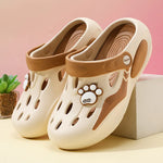 2026 Summer Sandals For Women Platform Shoes Thick Sole Cute DIY Paw Girls Street Beach Slippers Soft EVA Female Fashion Clogs
