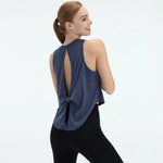 STOUREG New Women's Hollowed Out Dovetail Tank Top Yoga Wear, Outdoor Running Sports Fitness Tank Tops,Gym Shirt