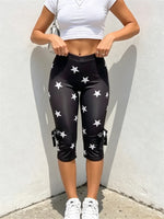 Summer Women Capri Pants with Bows Mid Rise Skinny Side Split Hem Pants Casual Jogging Leggings for Office Daily Street Wear
