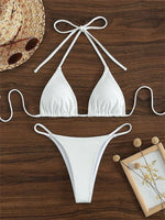 Sexy Bikini Set Women White Black Push Up Bra Micro Swimsuit 2025 Brazilian Beach Holiday Bathing Suit Thong Swimwear Biquini