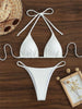 Sexy Bikini Set Women White Black Push Up Bra Micro Swimsuit 2025 Brazilian Beach Holiday Bathing Suit Thong Swimwear Biquini