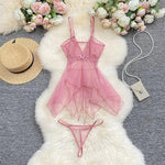 Lace Up Backless Sexy Nightgown Women's Shirt Summer Ultra Short Night Dress Pure Colour Silky Nightwear Women Sleepwear Chemise