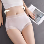Plus Size M-3XL Underpants Summer One-piece Underwear Ice Silk Seamless Women's Panties Sexy High Waist Breathable Thin Briefs