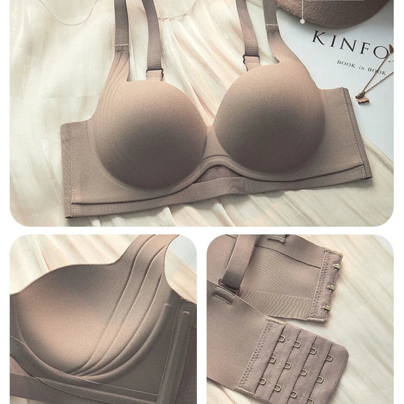 Comfortable Bra Seamless Bra Women's Large Cup Anti-sag Comfort Bras Soft Underwire SupportBreathable Bra 2025