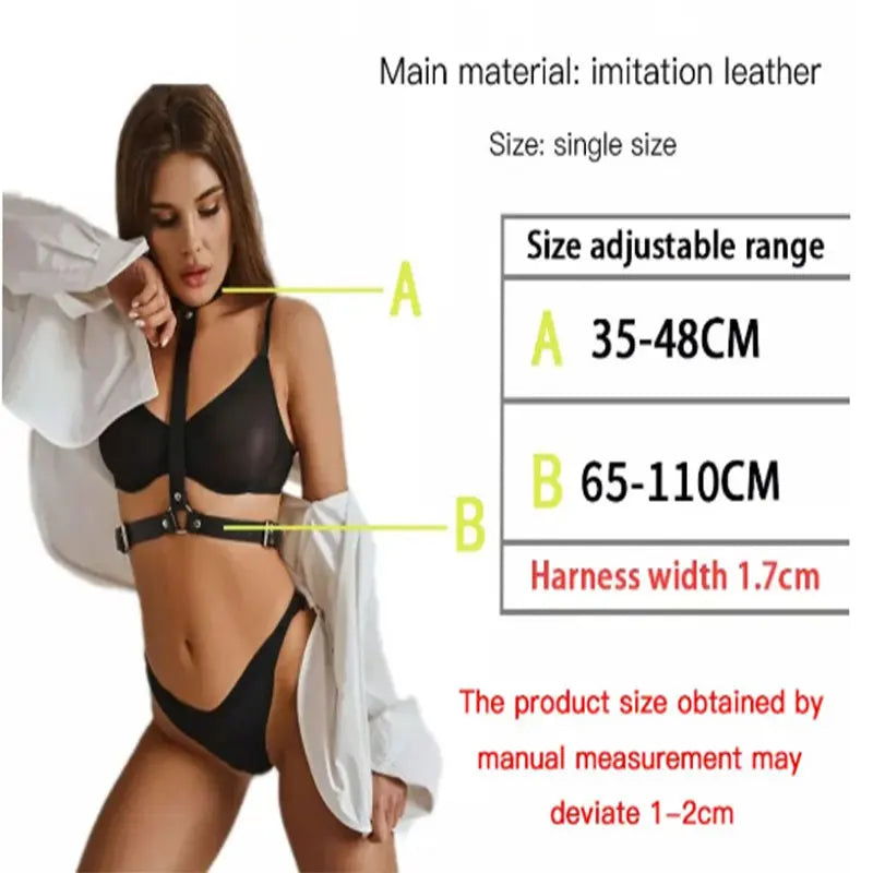 Cosplay Sex Leather Bondage Kit BDSM Restraints Fetish Erotic Sex Toys Couples Women Bandage Slave CollarsHandcuffs Adult Game