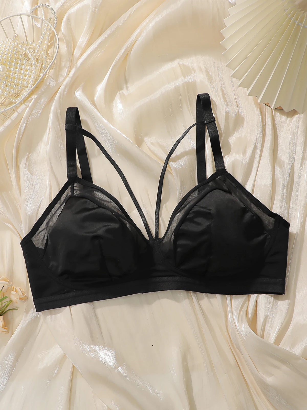 Women's sexy plus size underwear without steel rings gathered push up bra suitable for full figured women 1XL-3XL MR2907