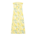 2024 Dress For Women Summer Chic Print Mesh Sleeveless Sexy Side Slit Slim Dresses Wild Beach Resort Style Woman Dress