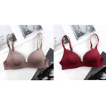 2Pcs/Set Push Up Bra Padded Bras For Women Non-wire Brassiere Sexy Lingerie Solid Color 3/4 Cup Underwear Comfort Intimates