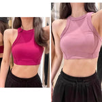 Women's Quick Drying Breathable Yoga Sports Vest I-Shaped Back Sports Bra Fitness Bra Chest Cushion Support