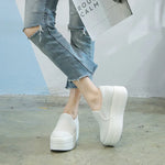 women flat platform canvas shoes canvas flats women casual shoes girls Student thick soled Loafers Lady Slip on 789