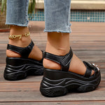 2026 Chunky Platform Sport Sandals Women Hook Loop Wedge Heel Summer Sandals Woman Comfy Non Slip Thick Sole Sandalias Mujer