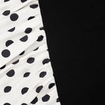 FDYOUI Elegant Bandage Polka Dot Patchwork Evening Dresses Women's 2026 Summer Off Shoulder High Slit Pleated Long Party Dress