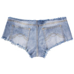 Summer Sexy Hotpants Women's Elastic Low Waist Denim Shorts Female Streetwear Club Bra Sexy Mini Jean Hot Pants Charming 13O1