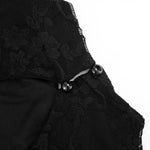 FDYOUI Women's Backless Sleeveless Bodysuits 2026 Summer Sexy Buttons Hollow Out Lace Jumpsuits Night Club Overalls Black Red